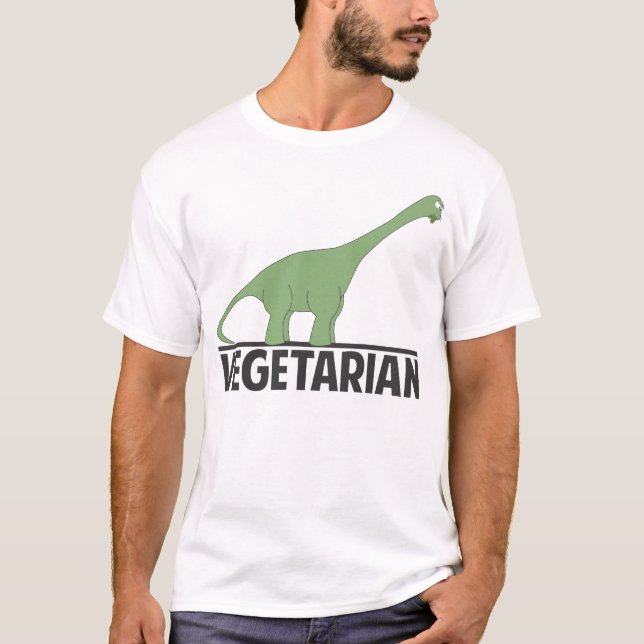 Vegetarian Dinosaur Joke Shirt (Front)