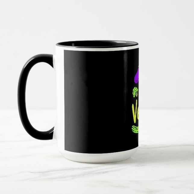 Vegetarian Eat Veggies Mug (Left)