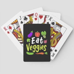 Vegetarian Eat Veggies Playing Cards
