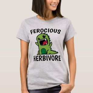 VEGETARIAN FEROCIOUS & HERBIVORE DINO T-shirts