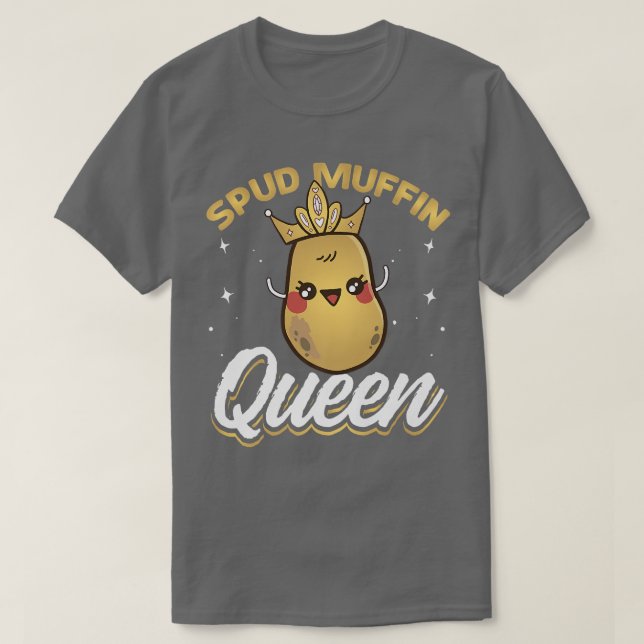 Vegetarian Food Spud Muffin Vegan Recipe Veggie  T-Shirt (Design Front)