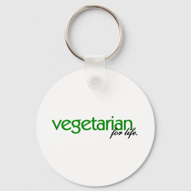Vegetarian for Life Key Ring (Front)