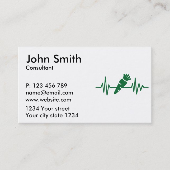 Vegetarian frequency business card (Front)