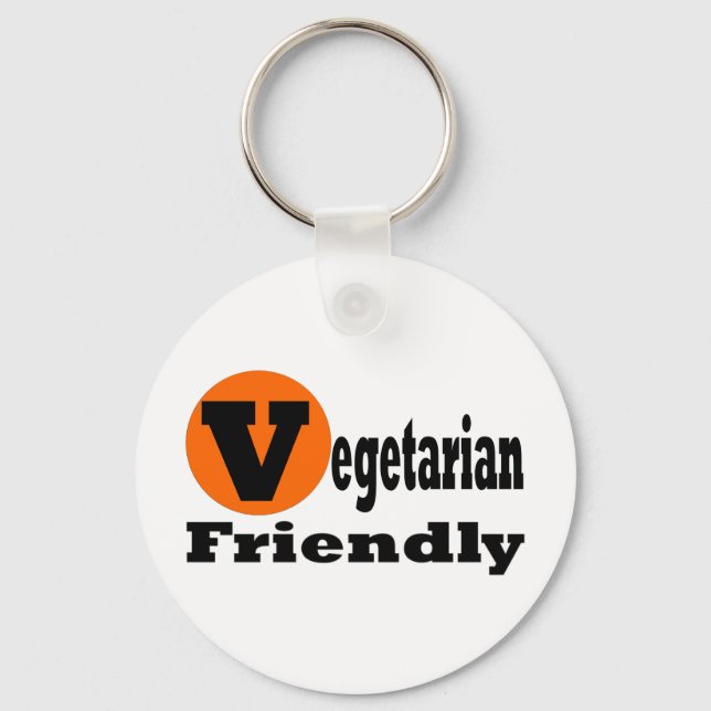 Vegetarian Friendly Key Ring (Front)
