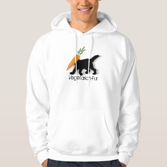 Vegetarian Furry Hoodie (Front)