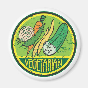 Vegetarian Grunge Magnet