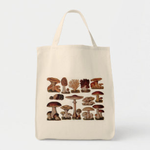 Vegetarian hipster steampunk vintage mushroom tote bag