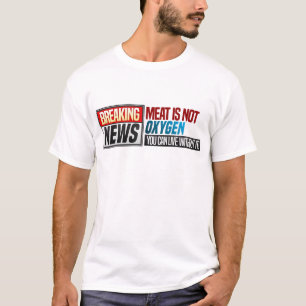 Vegetarian Humour Gift Funny Vegans Meat is Not T-Shirt
