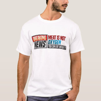 Vegetarian Humour Gift Funny Vegans Meat is Not T-Shirt