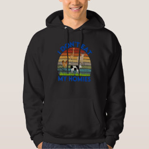 Vegetarian I Don't Eat My Homies Funny Vegan Retro Hoodie