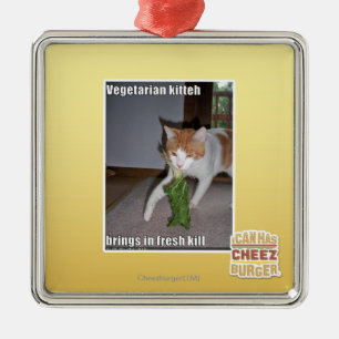 Vegetarian Kitteh Metal Tree Decoration