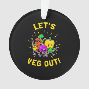 Vegetarian Let Vegan Out Ornament
