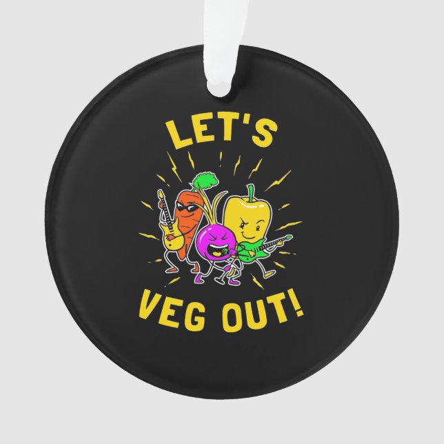 Vegetarian Let Vegan Out Ornament (Front)