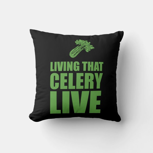 Vegetarian Living That Celery Live Cushion (Front)