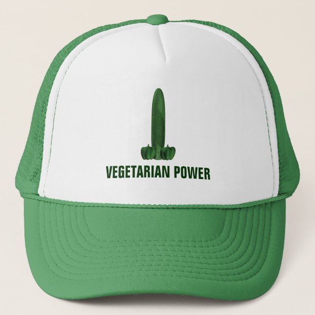 Vegetarian Power Trucker Hat (Front)