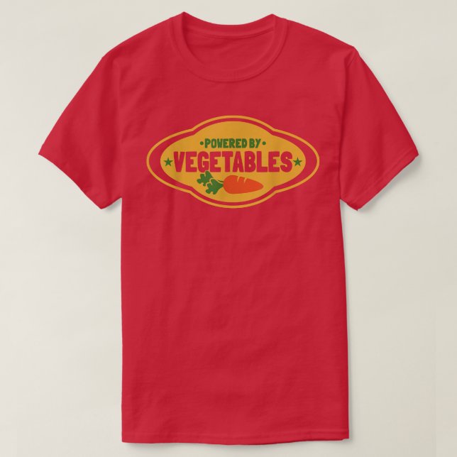 Vegetarian Powered by Vegetables  T-Shirt (Design Front)