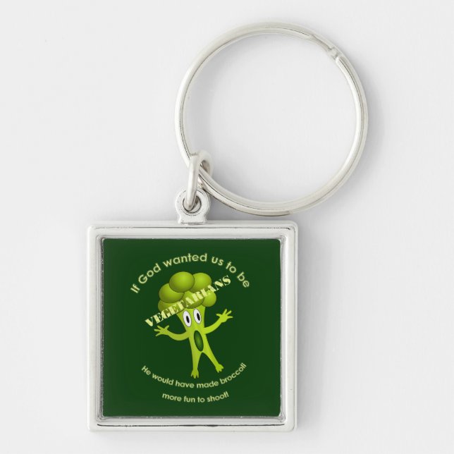 Vegetarian Quote Keychain (Front)