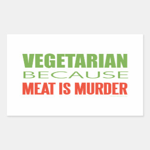 Vegetarian Rectangular Sticker