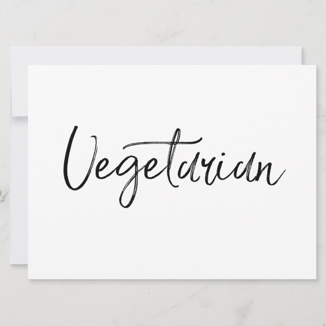 "Vegetarian" Sign | Stylish Hand Lettered (Front)