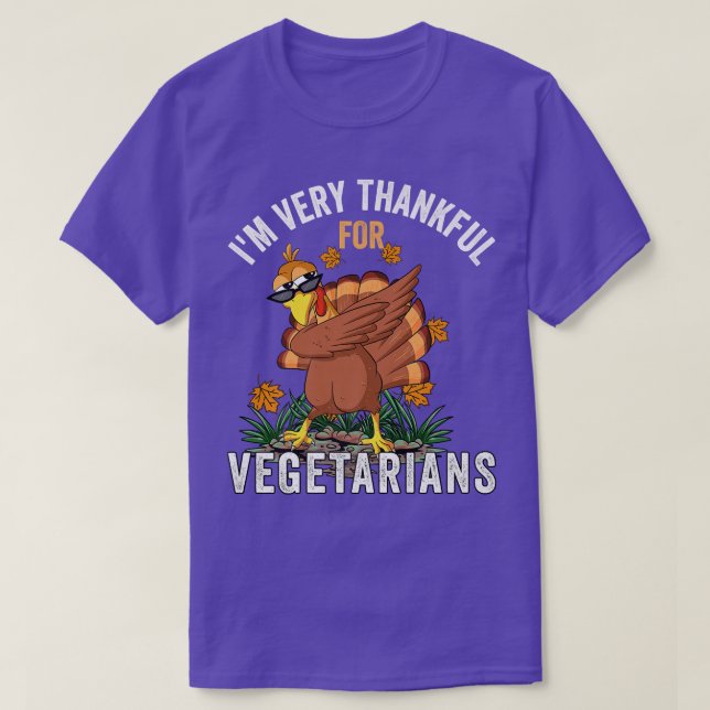 Vegetarian Thanksgiving Funny Dabbing Turkey Love  T-Shirt (Design Front)