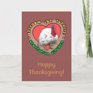Vegetarian Thanksgiving Holiday Card