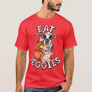 Vegetarian Vegan lifestyle EAT VEGGIES T-Shirt