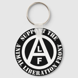 Vegetarian Vegan Support Animal Liberation Front Key Ring