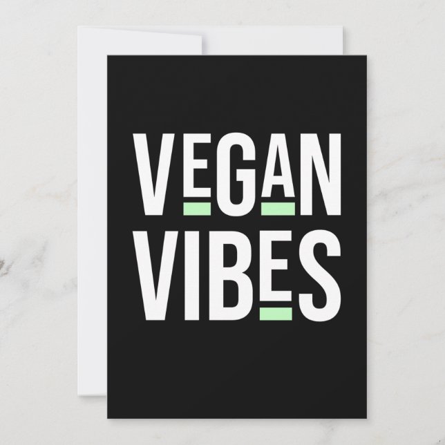 Vegetarian Vegan Vibes Invitation (Front)