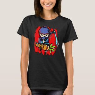 Vegetarian Vegetable Ninja Fruit Vegan No Meat Pla T-Shirt