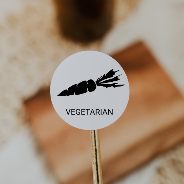 Vegetarian Wedding Meal Choice Classic Round Sticker (Creator Uploaded)