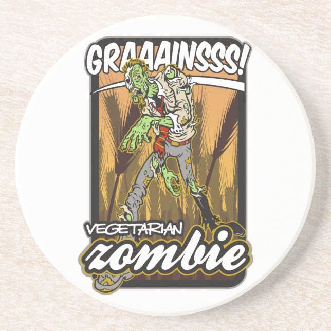 Vegetarian Zombie Coaster (Front)