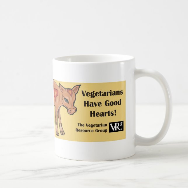 Vegetarians Have Good Hearts! Mug (Right)