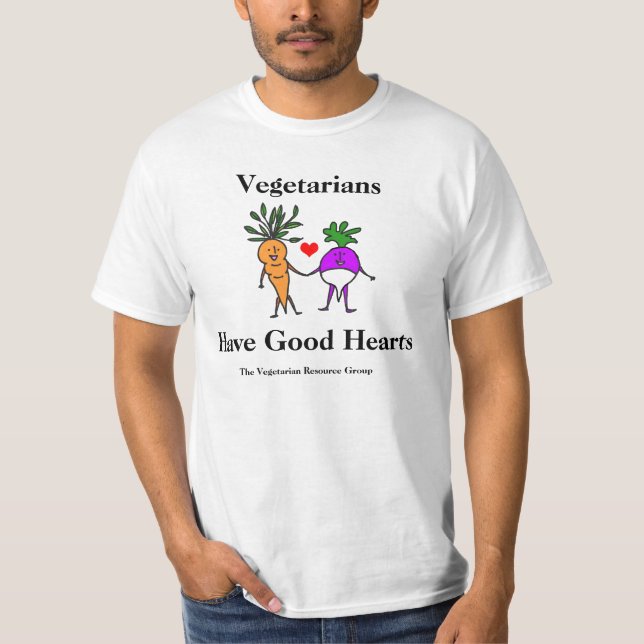 Vegetarians Have Good Hearts Tee 2 (Front)