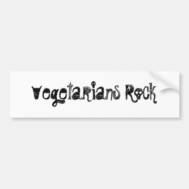 Vegetarians Rock Bumper Sticker (Front)