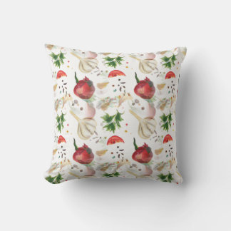 Veggie and Spice Pattern Cushion