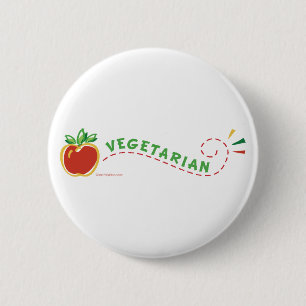 Veggie Apple 6 Cm Round Badge