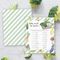 Veggie baby shower - baby around the world game