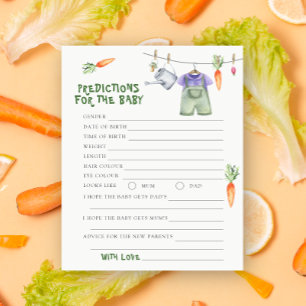 Veggie baby shower - baby predictions and advice