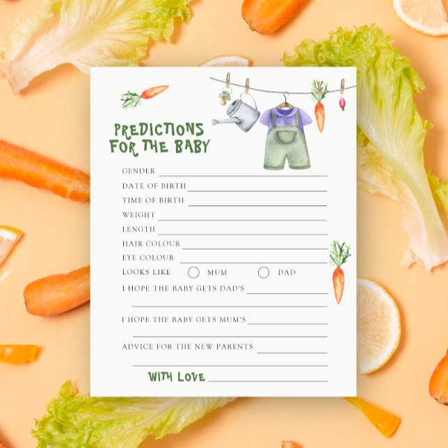Veggie baby shower - baby predictions and advice (Creator Uploaded)