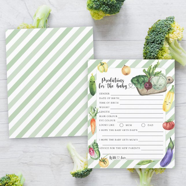 Veggie baby shower - baby predictions and advice (Creator Uploaded)