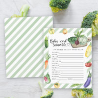 Veggie baby shower - Baby Word Scramble Game