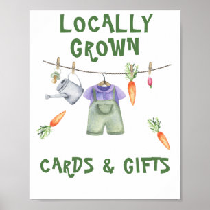 Veggie baby shower - cards and gifts poster