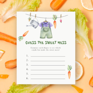 Veggie baby shower - Guess the Sweet Mess game