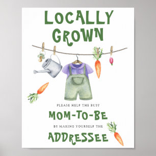Veggie baby shower - Help the Busy Mum-to-Be Poster