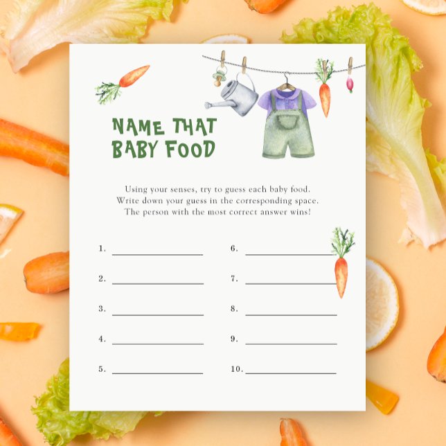 Veggie baby shower - Name that baby Food game (Creator Uploaded)