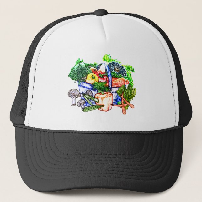 Veggie Basket Trucker Hat (Front)