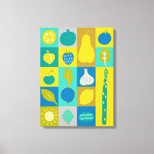 Veggie Blocks I Canvas Print