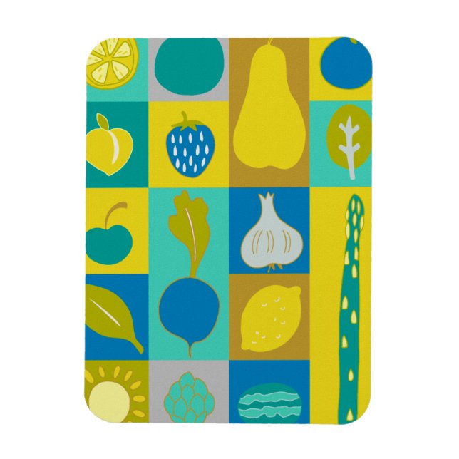 Veggie Blocks I Magnet (Vertical)