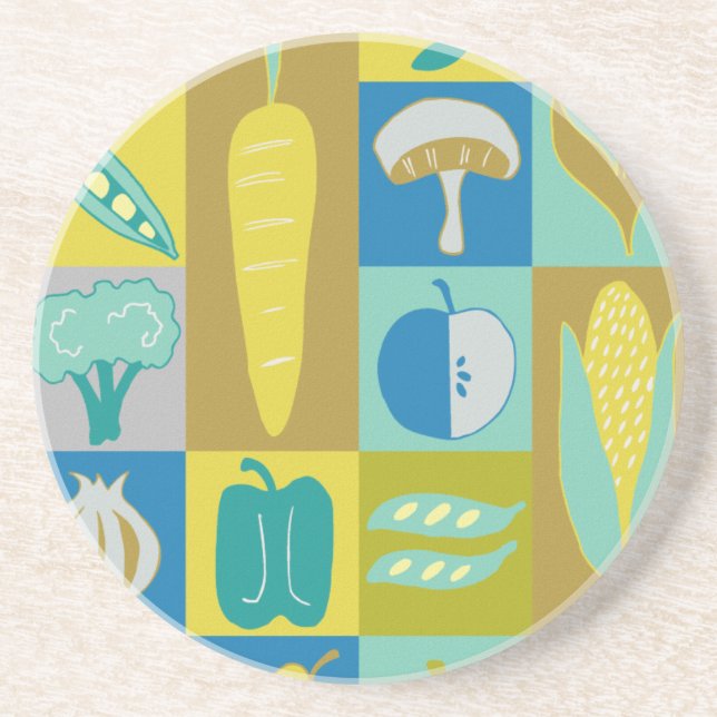 Veggie Blocks II Coaster (Front)