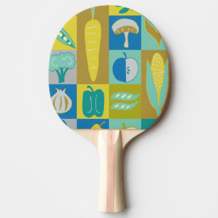 Veggie Blocks II Ping Pong Paddle